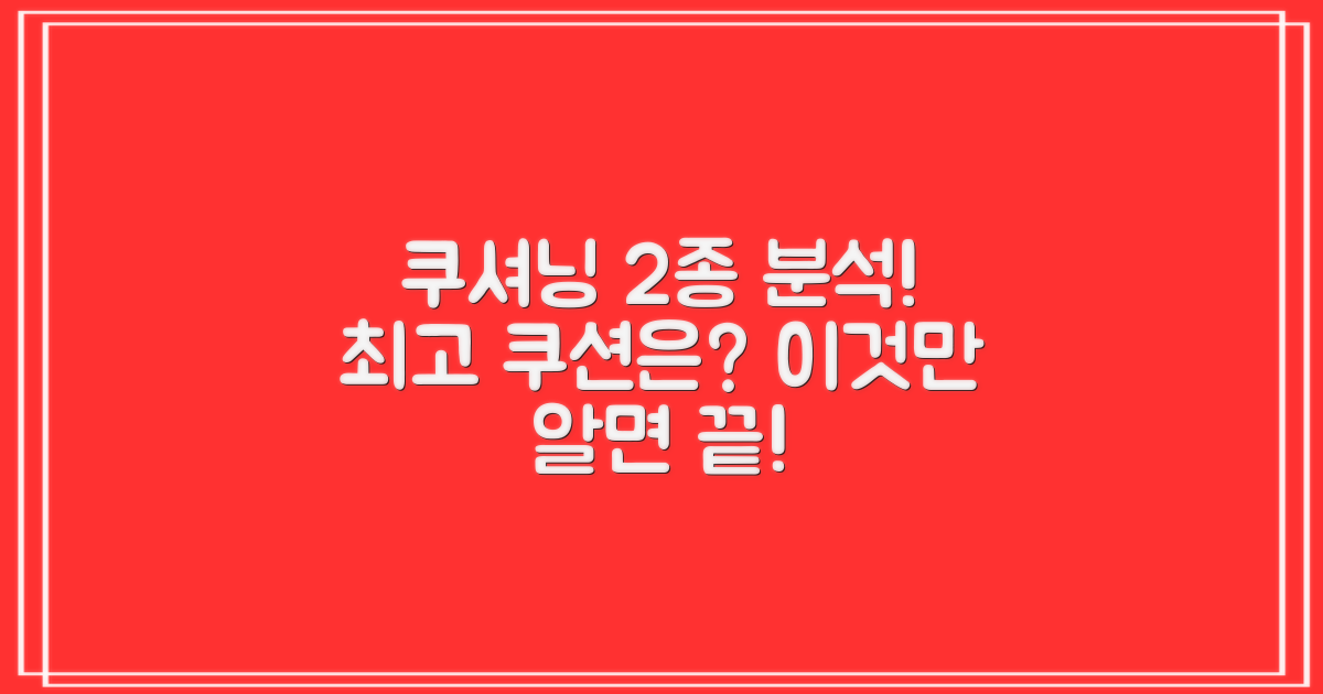 2가지 쿠셔닝 분석