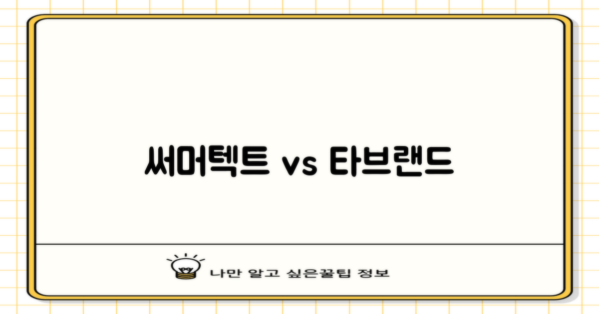 써머텍트 vs 타브랜드