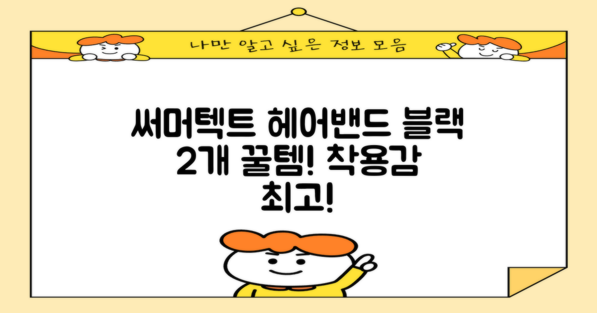 써머텍트 기능성 헤어밴드, 블랙, 2개 추천 리뷰