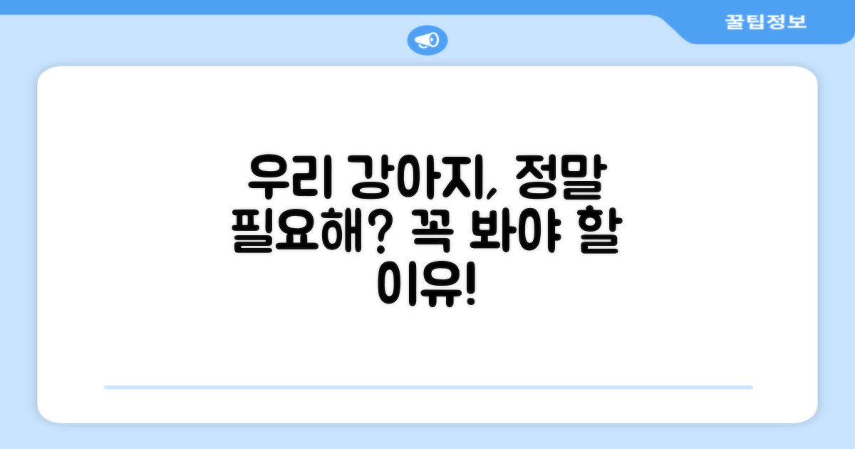 우리 강아지에게 왜 필요할까?