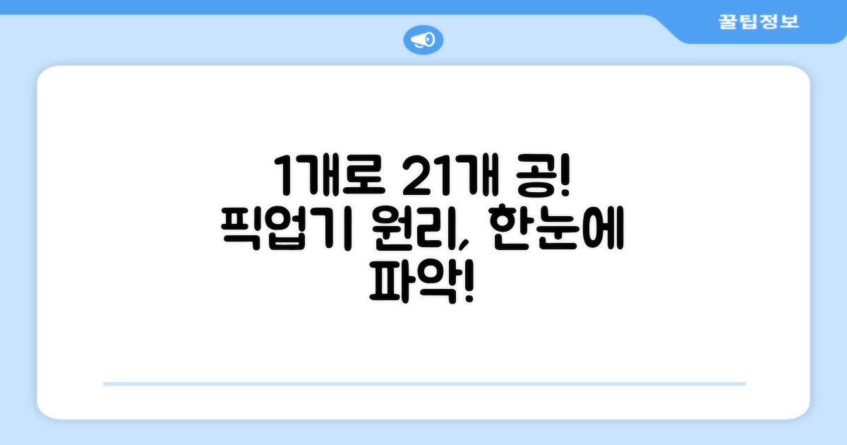 1개로 21개 공, 픽업기 원리