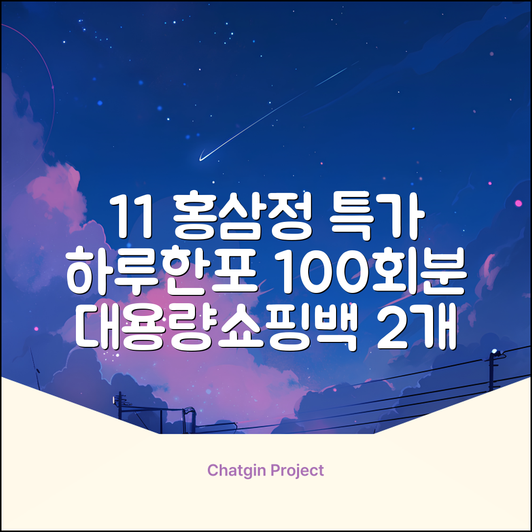 [1+1 특가] 홍삼정 6년근 하루한포 100회분 대용량+쇼핑백, 2개, 1L 추천 리뷰