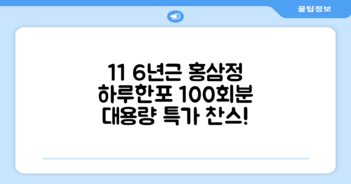 [1+1 특가] 홍삼정 6년근 하루한포 100회분 대용량+쇼핑백, 2개, 1L 추천 리뷰