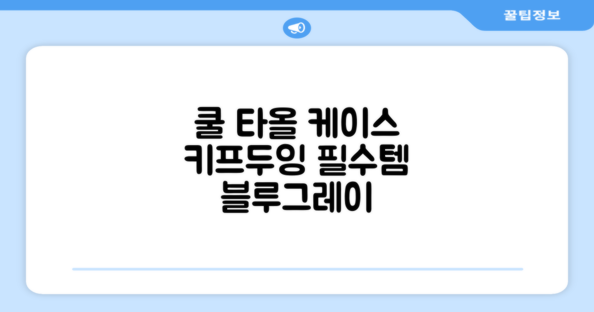 키프두잉 건식 스포츠 쿨 타올 케이스, 블루 + 그레이, 1세트 추천 리뷰