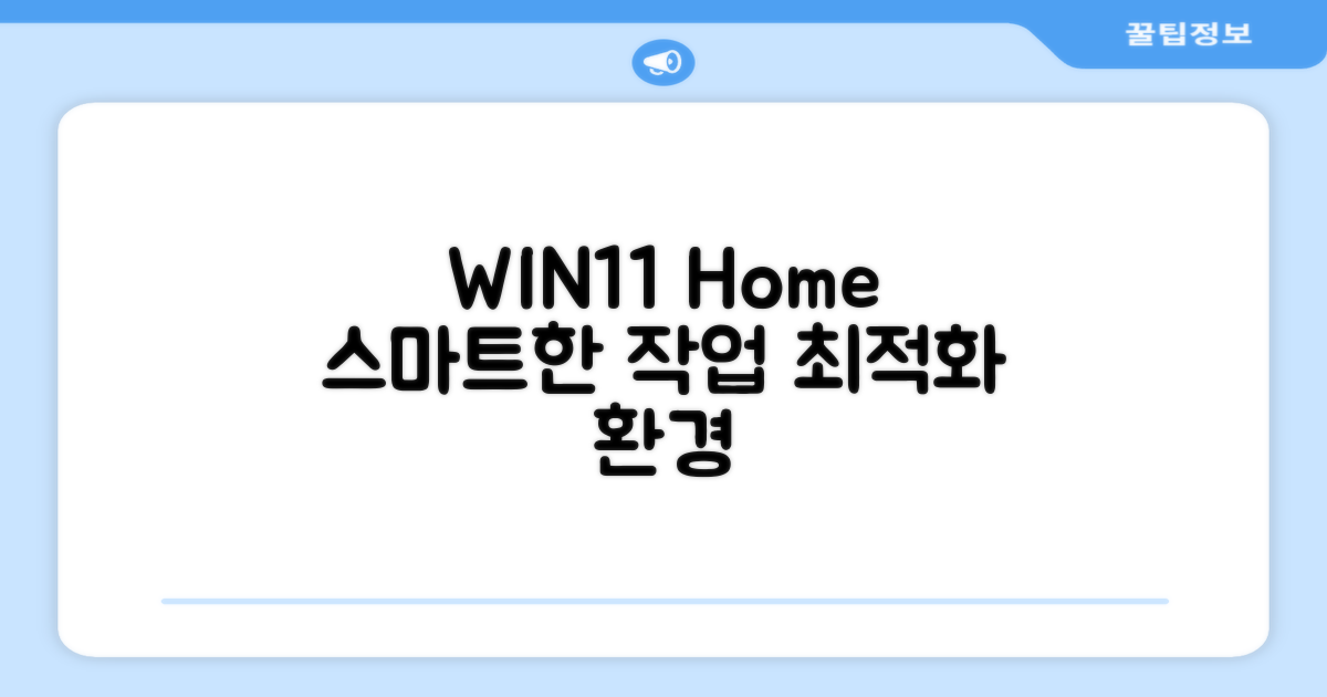 WIN11 Home: 스마트한 작업 환경