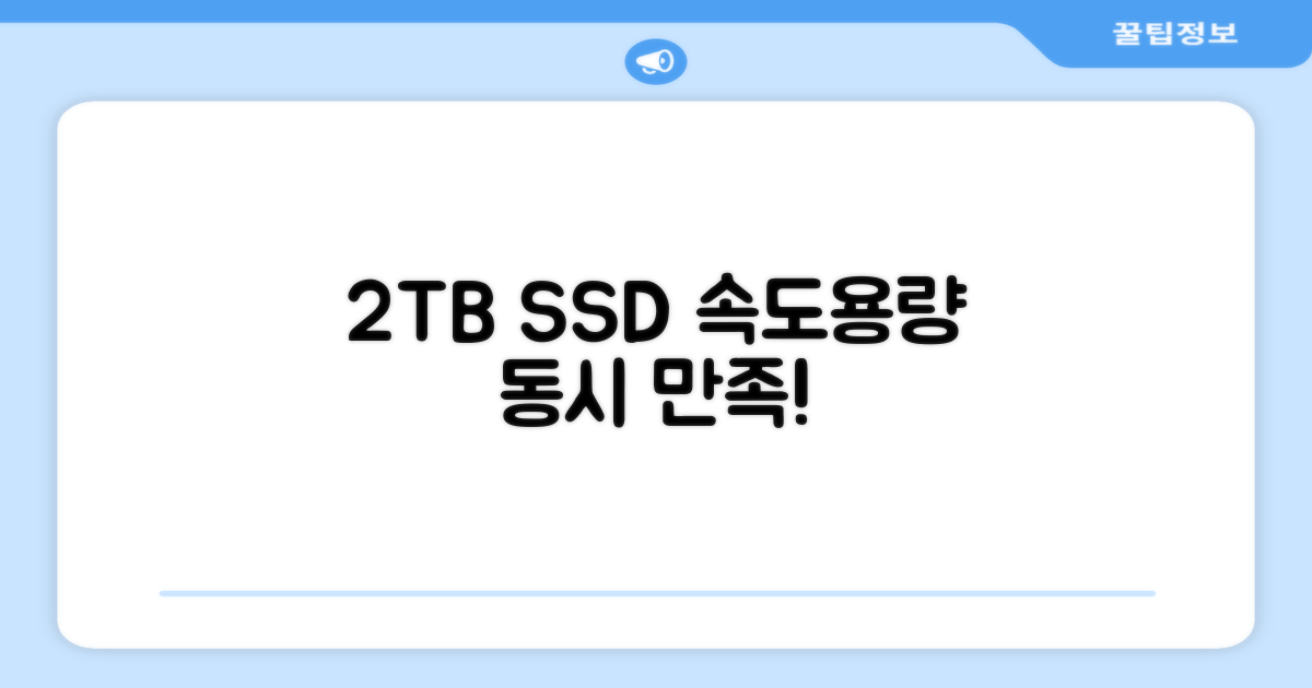 2TB SSD, 속도와 용량 동시 만족