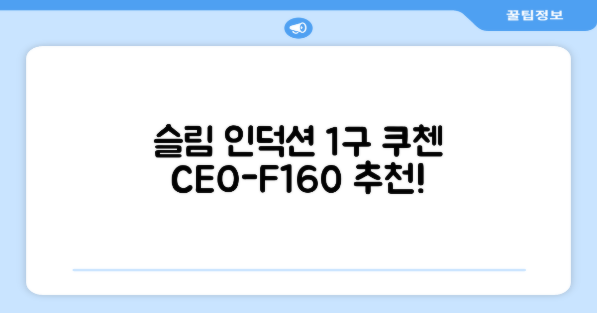 쿠첸 슬림 인덕션 1구, CEO-F160, 일반형 추천 리뷰