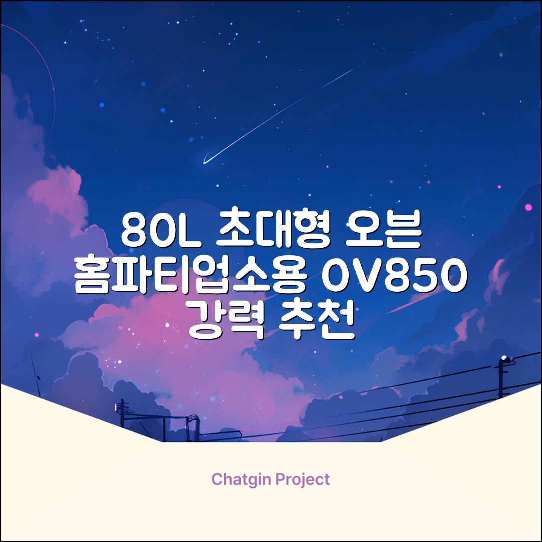 리빙웰 업소용 홈파티용 초대용량 80리터 OV850, 상품명 표기 추천 리뷰