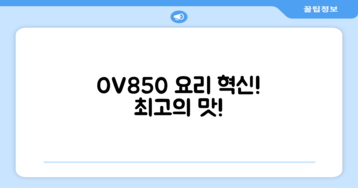 OV850, 당신의 요리를 업그레이드하세요!