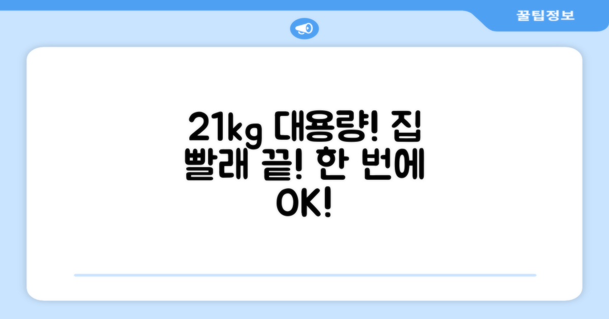 21kg 대용량, 우리 집 빨래를 한번에!