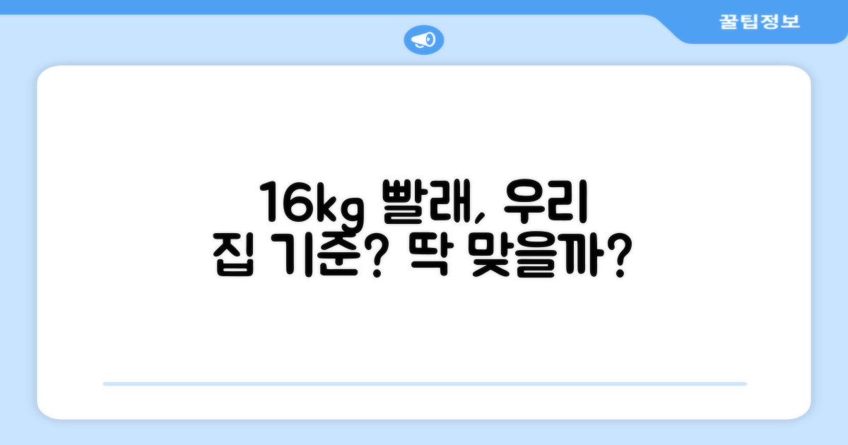 16kg, 우리 집 빨래량 적절할까