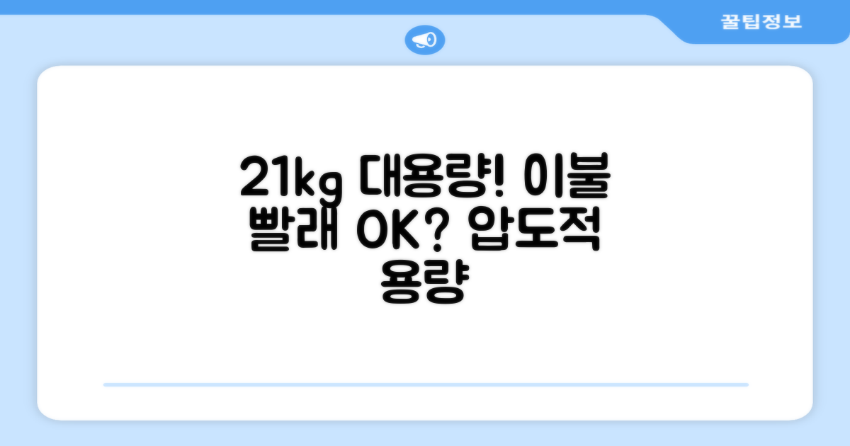 21kg 대용량, 이불도 OK?