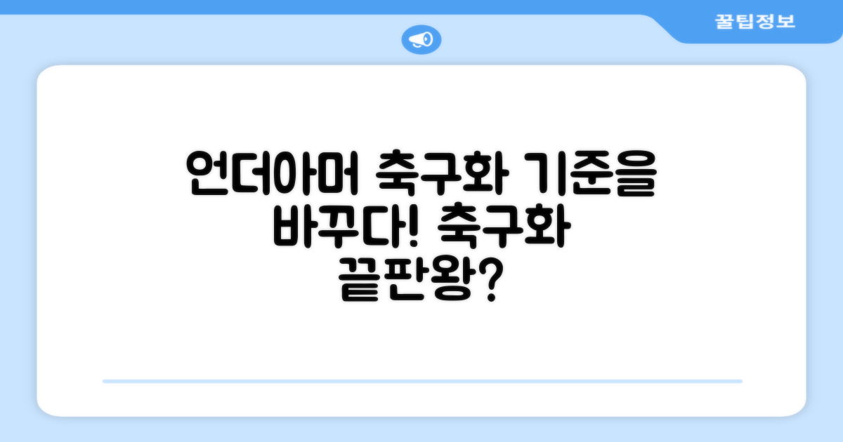 언더아머, 축구화의 기준?