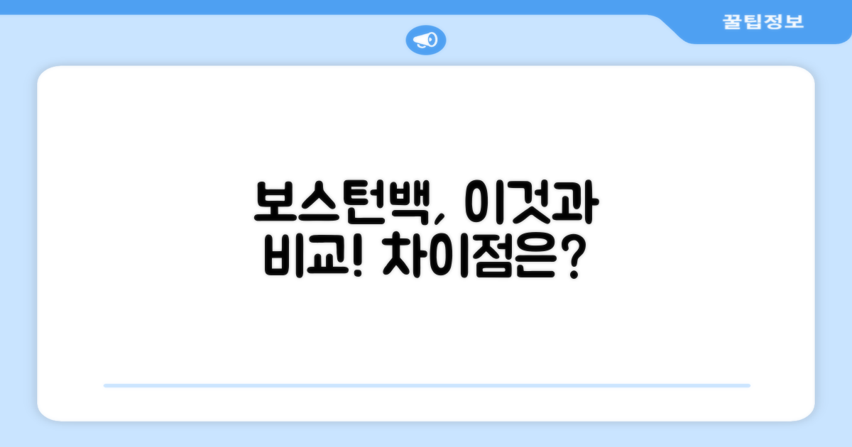 기존 보스턴백과 비교