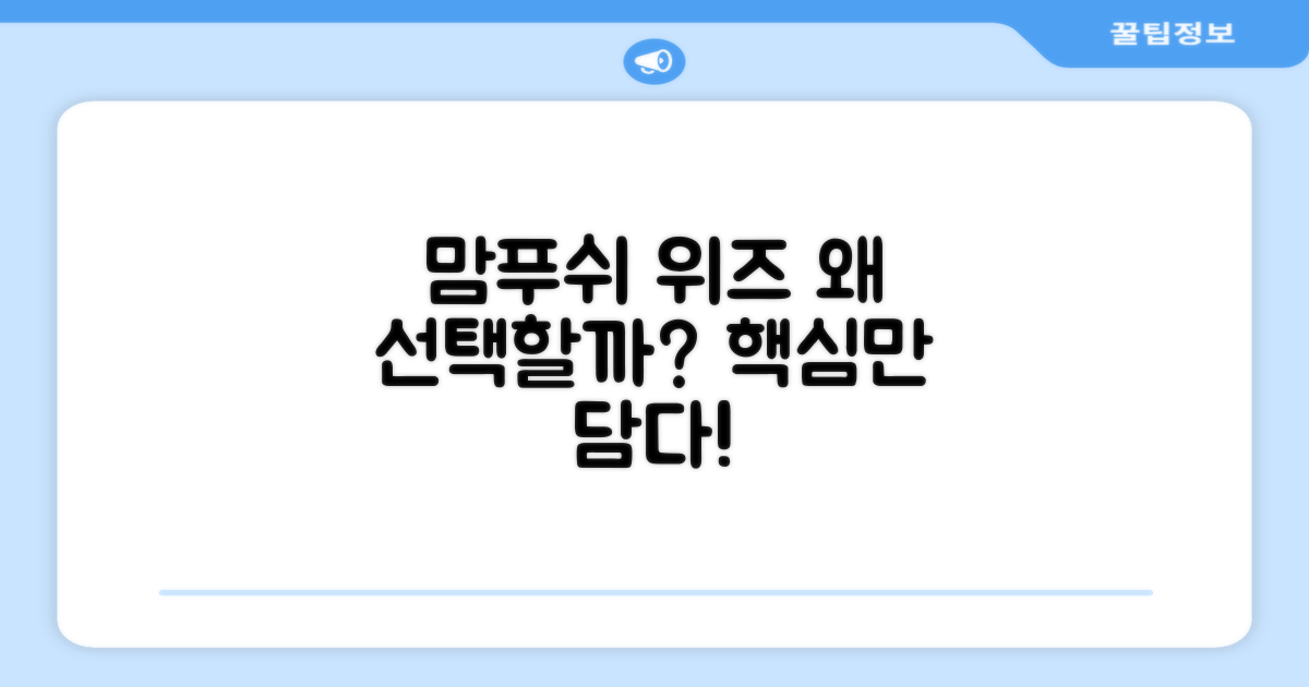 맘푸쉬 위즈, 왜 선택할까요?