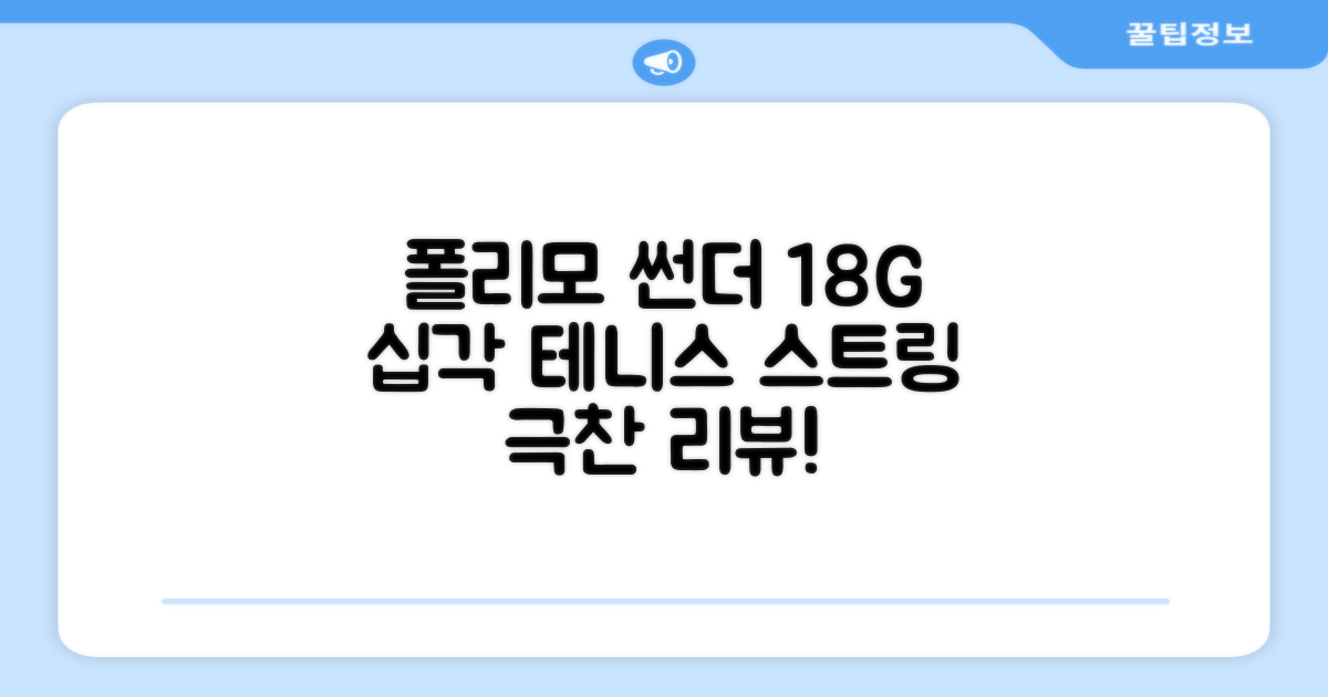 존스 POLYMO THUNDER 18G 십각 테니스 스트링, 블루, 1개 추천 리뷰