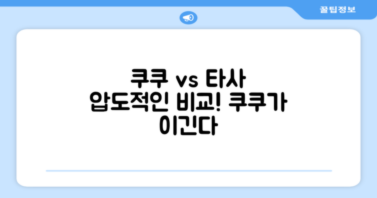 쿠쿠 vs 타사 비교