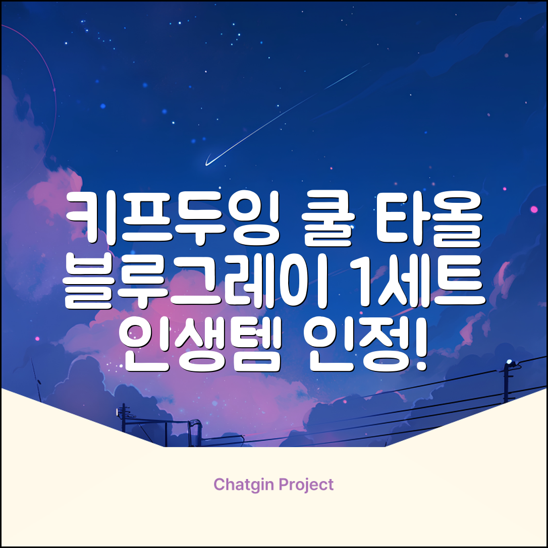 키프두잉 건식 스포츠 쿨 타올 케이스, 블루 + 그레이, 1세트 추천 리뷰