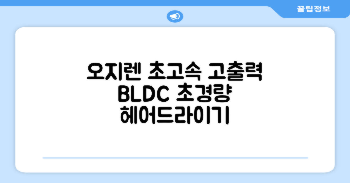 오지렌 초고속 고출력 초경량 음이온 BLDC 모터 헤어 드라이기, 화이트 추천 리뷰