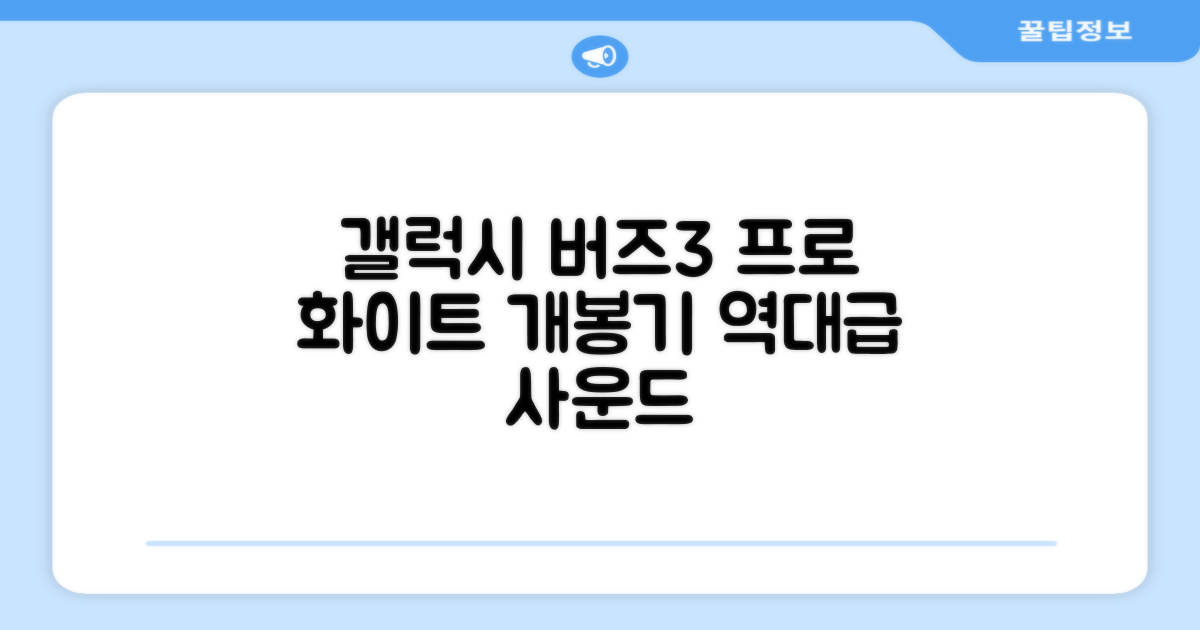 삼성전자 갤럭시 버즈3 프로 블루투스 이어폰, SM-R630N, 화이트 추천 리뷰