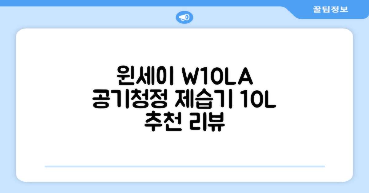 윈세이 인버터 방하나 공기청정 제습기 10L W10LA 추천 리뷰