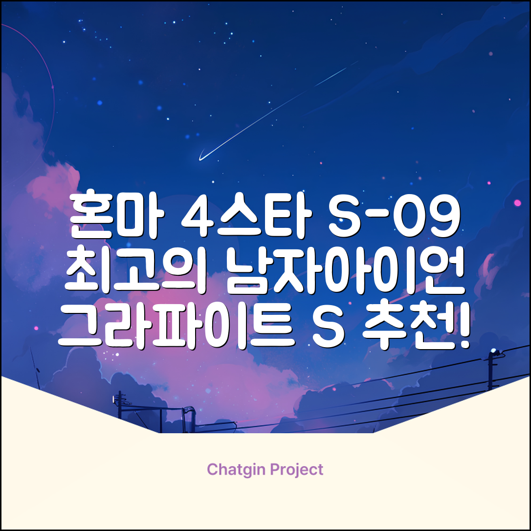 혼마아이언세트 남자아이언세트 S-09 혼마아이언 4스타 4/5/6/7/8/9/10/11/A/S 아이언커버 포함, 그라파이트S 추천 리뷰