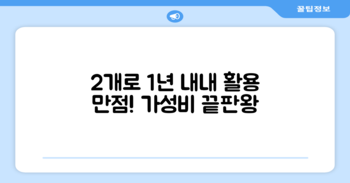 2개로 1년 내내 사용