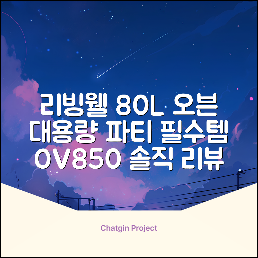 리빙웰 업소용 홈파티용 초대용량 80리터 OV850, 상품명 표기 추천 리뷰