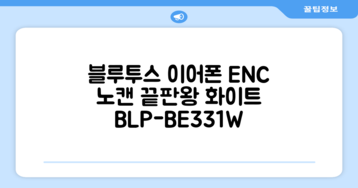블라우풍트 ENC 노이즈 캔슬링 블루투스 이어폰, BLP-BE331W, 화이트 추천 리뷰