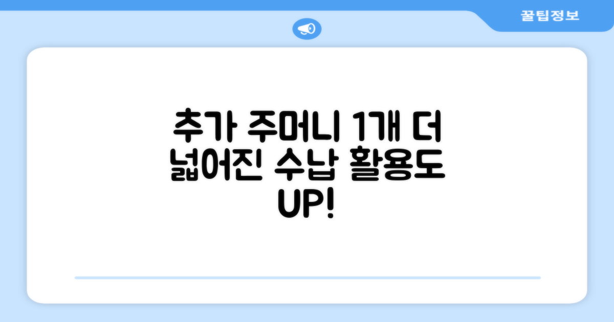 1개의 추가 주머니