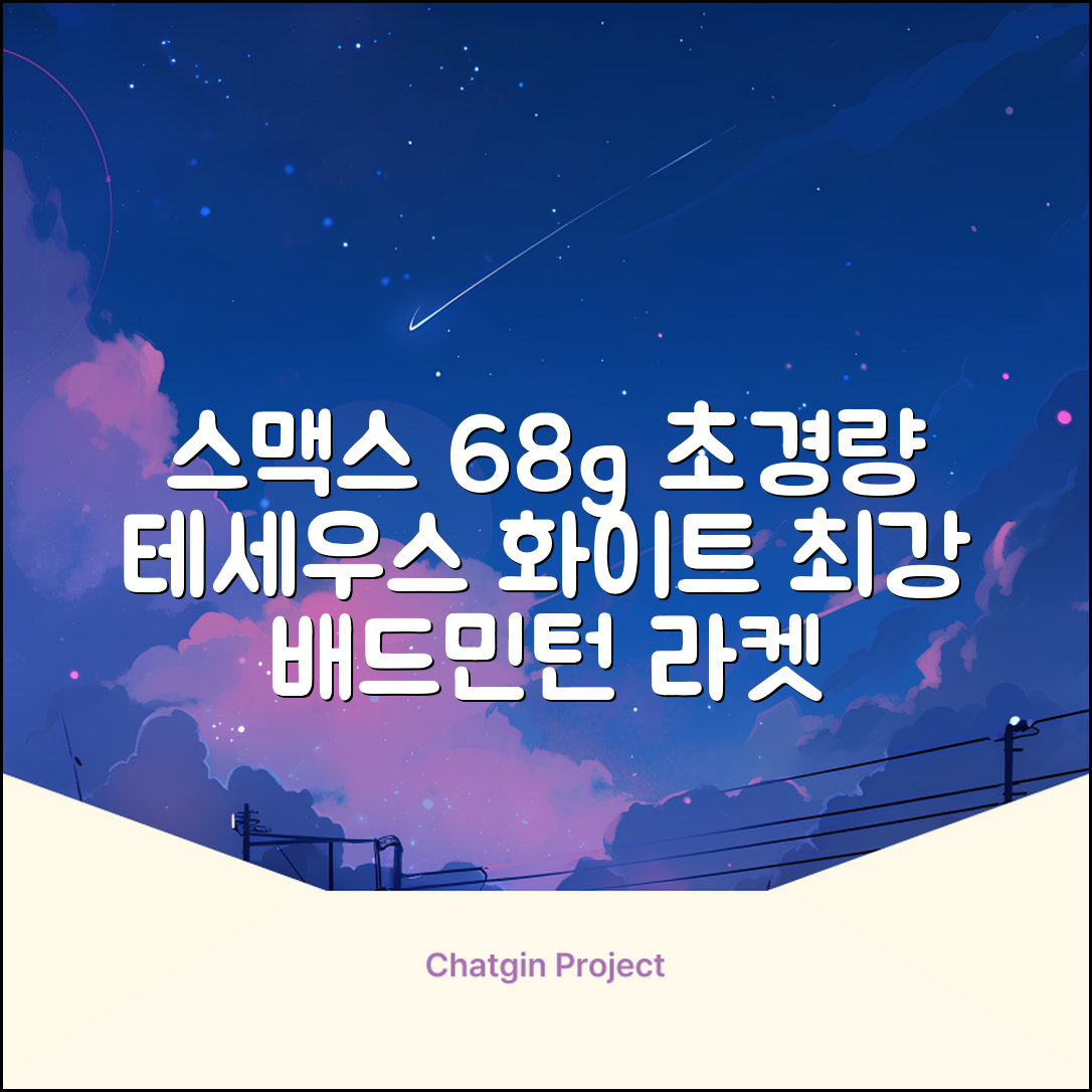 스맥스코리아 풀카본 초경량 배드민턴 라켓 68g, 테세우스 화이트, 1개 추천 리뷰